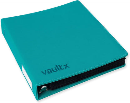 Vault X Slim Ring Binder, 540 Cards, fits 9 Pocket Pages, Exo-Tec Material, 3 D-Ring Folder, for Trading Cards (Teal)