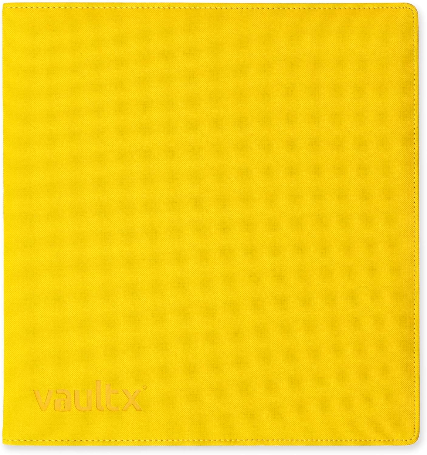 Vault X Slim Ring Binder, 540 Cards, fits 9 Pocket Pages, Exo-Tec Material, 3 D-Ring Folder, for Trading Cards (Yellow)