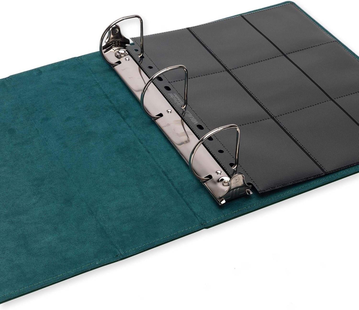 Vault X Large Ring Binder, 900 Cards, fits 9 Pocket Pages, Exo-Tec Material, 3 D-Ring Folder, for Trading Cards (Green)