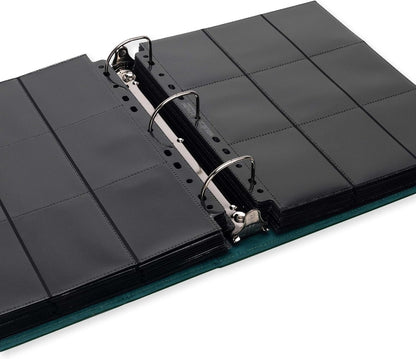 Vault X Large Ring Binder, 900 Cards, fits 9 Pocket Pages, Exo-Tec Material, 3 D-Ring Folder, for Trading Cards (Green)