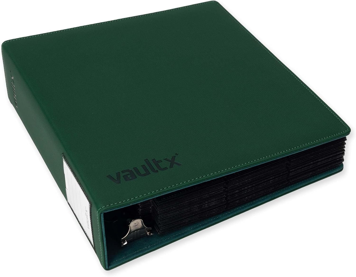 Vault X Large Ring Binder, 900 Cards, fits 9 Pocket Pages, Exo-Tec Material, 3 D-Ring Folder, for Trading Cards (Green)