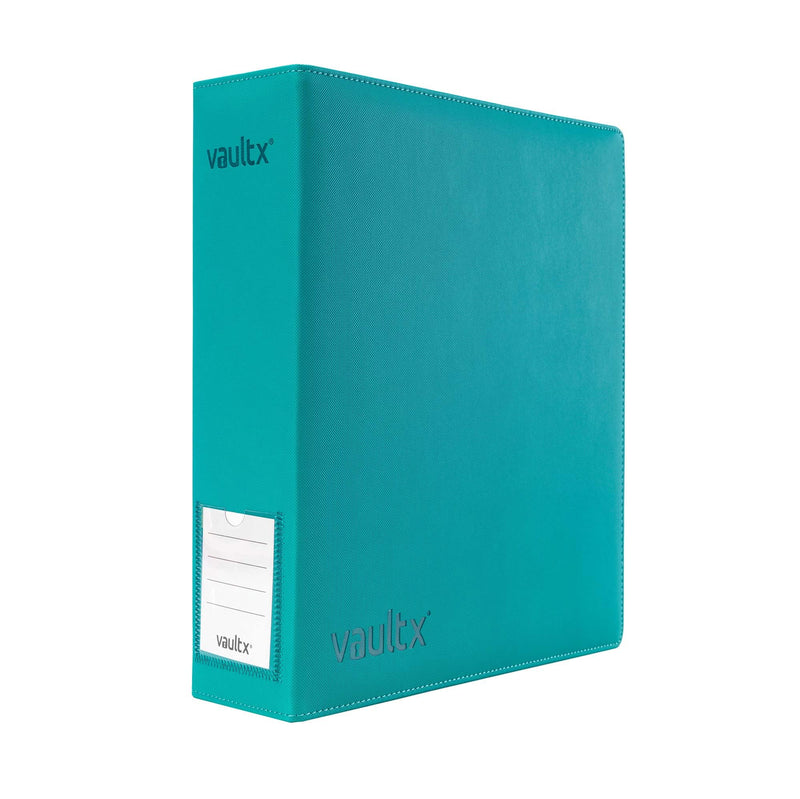 Vault X Large Ring Binder, 900 Cards, fits 9 Pocket Pages, Exo-Tec Material, 3 D-Ring Folder, for Trading Cards (Teal)