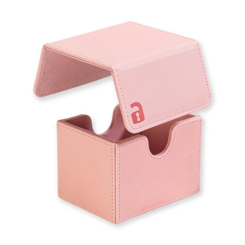 Vault X Trading Card Sideloading Deck Box, 100+ sleeved cards, Premium Exo-Tec Material, Card Holder Storage Box, Detachable Magnetic Lid, for MTG Commander Game, TCG (Pink