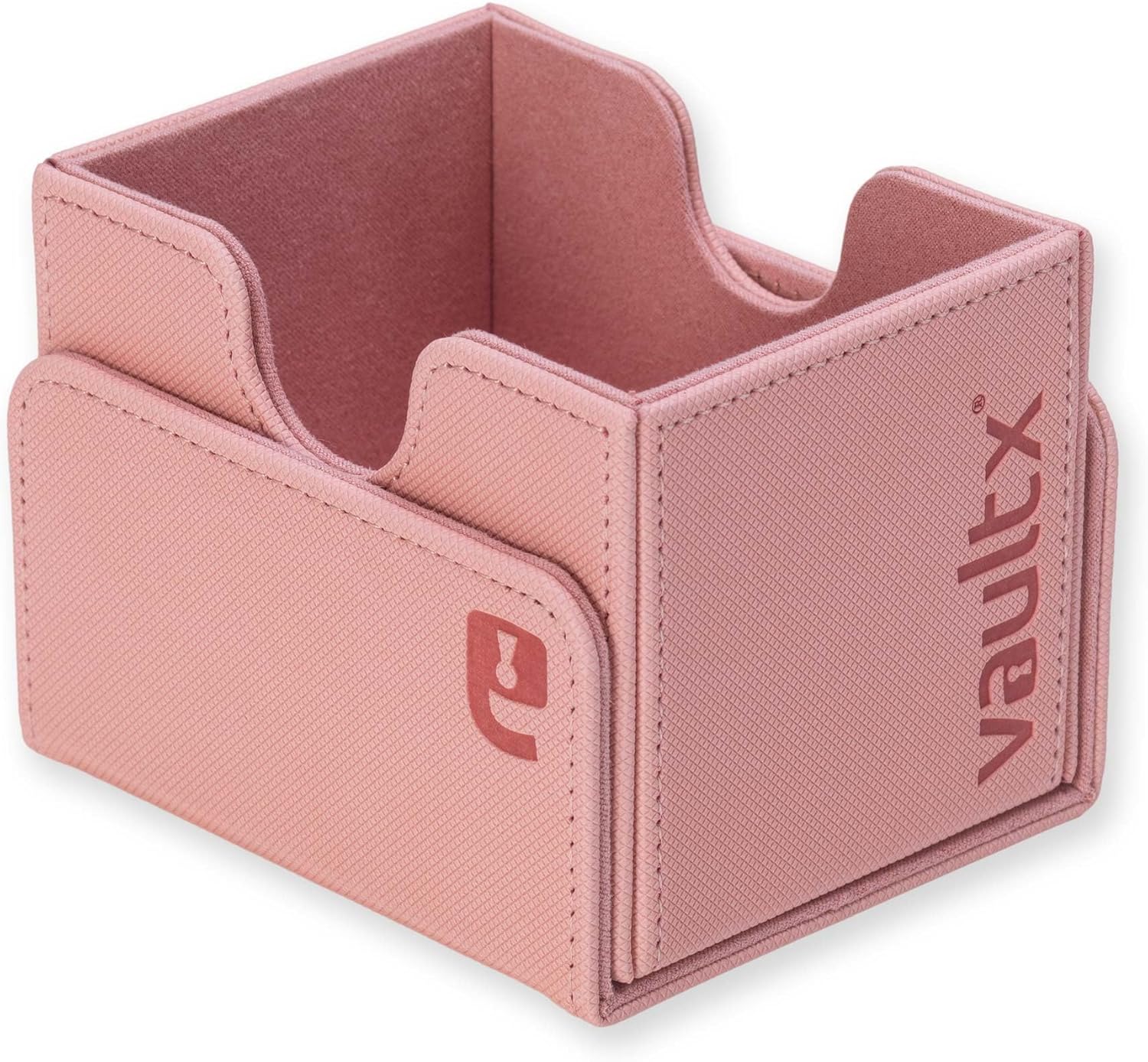 Vault X Trading Card Sideloading Deck Box, 100+ sleeved cards, Premium Exo-Tec Material, Card Holder Storage Box, Detachable Magnetic Lid, for MTG Commander Game, TCG (Pink