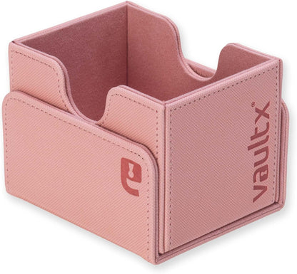 Vault X Trading Card Sideloading Deck Box, 100+ sleeved cards, Premium Exo-Tec Material, Card Holder Storage Box, Detachable Magnetic Lid, for MTG Commander Game, TCG (Pink