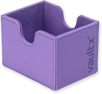 Vault X Trading Card Sideloading Deck Box, 100+ sleeved cards, Premium Exo-Tec Material, Card Holder Storage Box, Detachable Magnetic Lid, for MTG Commander Game, TCG (Purple