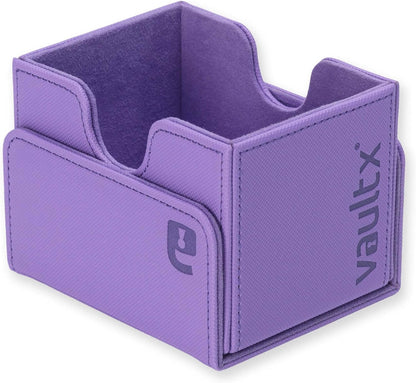 Vault X Trading Card Sideloading Deck Box, 100+ sleeved cards, Premium Exo-Tec Material, Card Holder Storage Box, Detachable Magnetic Lid, for MTG Commander Game, TCG (Purple