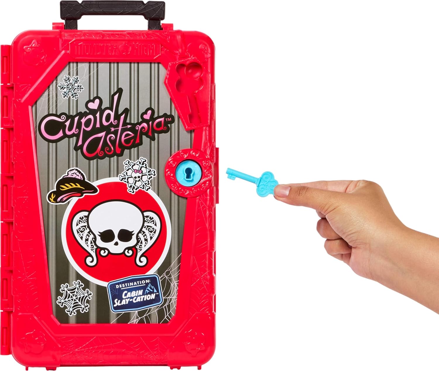 Monster High Skulltimate Secrets Cupid Asteria Doll and Accessories Set, Destination: Cabin Slay-cation with Suitcase and 19+ Surprises like Clothes, JMG66