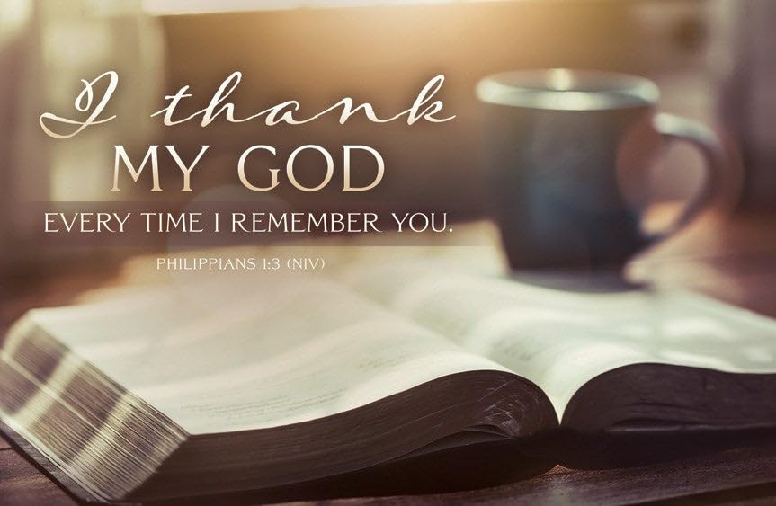 Warner Press Postcard-I Thank My God (Philippians 1:3 NIV) (Pack Of 25