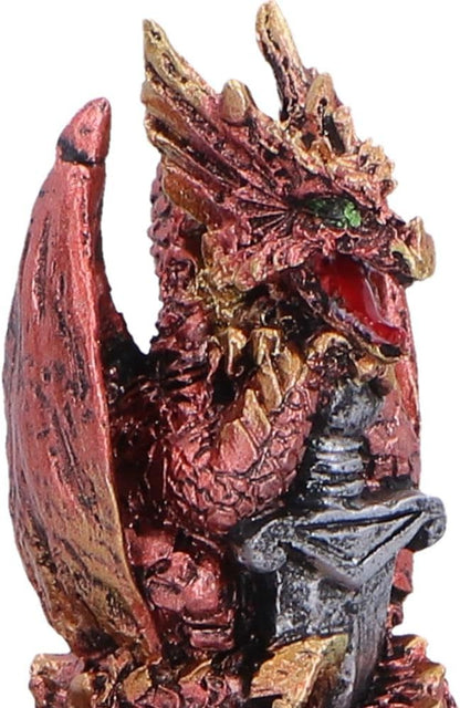 Hoard Defender Box Dragon Trinket Box 10.5cm – Fantasy Shield Storage Box (Red