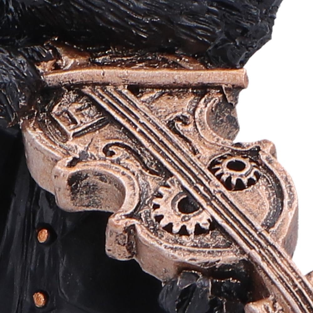 Music Meowstro Steampunk Cat Figurine Collection – Musical Cat Resin Ornament (Violin