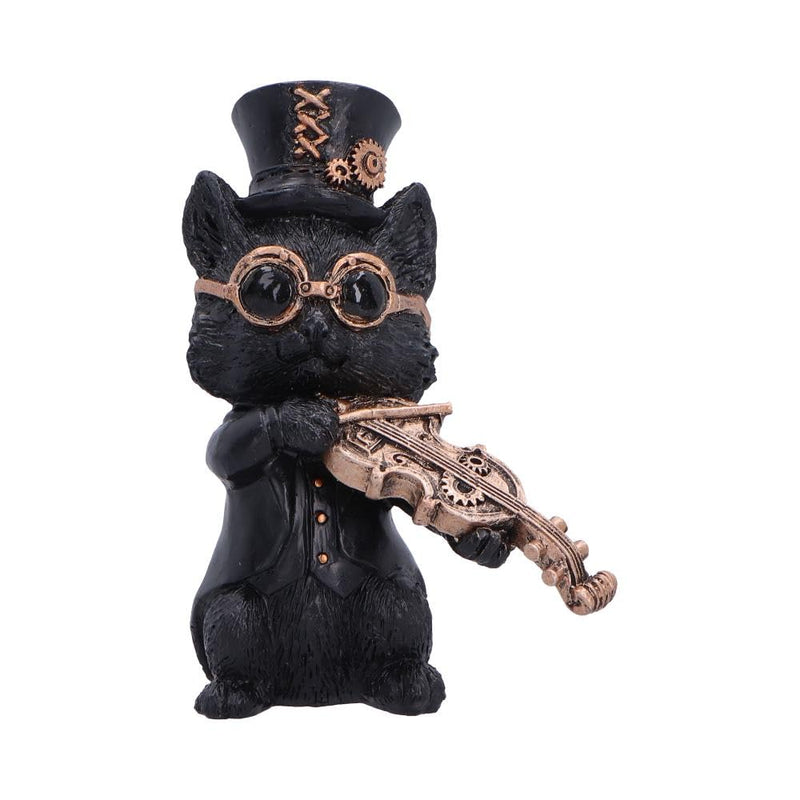 Music Meowstro Steampunk Cat Figurine Collection – Musical Cat Resin Ornament (Violin