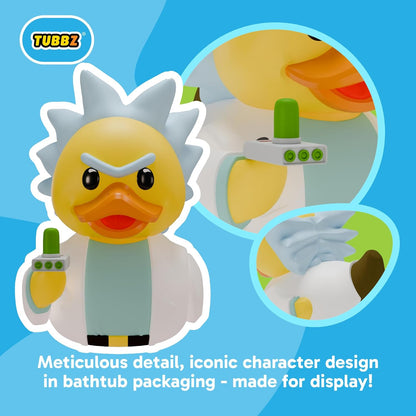 TUBBZ Sammlerausgabe: Rick & Morty – Rick Sanchez Cosplaying Gummiente Vinylfigur – Offizielle Sammelfigur für Fans von Rick und Morty