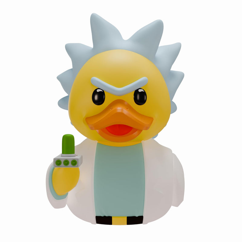 TUBBZ Sammlerausgabe: Rick & Morty – Rick Sanchez Cosplaying Gummiente Vinylfigur – Offizielle Sammelfigur für Fans von Rick und Morty