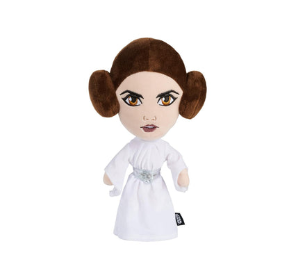 Disney Star Wars Prinzessin Leia Plüschfigur 25 cm – Kuscheltier Sammlercharakter zum Spielen und Sammeln, weicher Stoff, detailgetreues Design, Fanartikel für Kinder und Fans