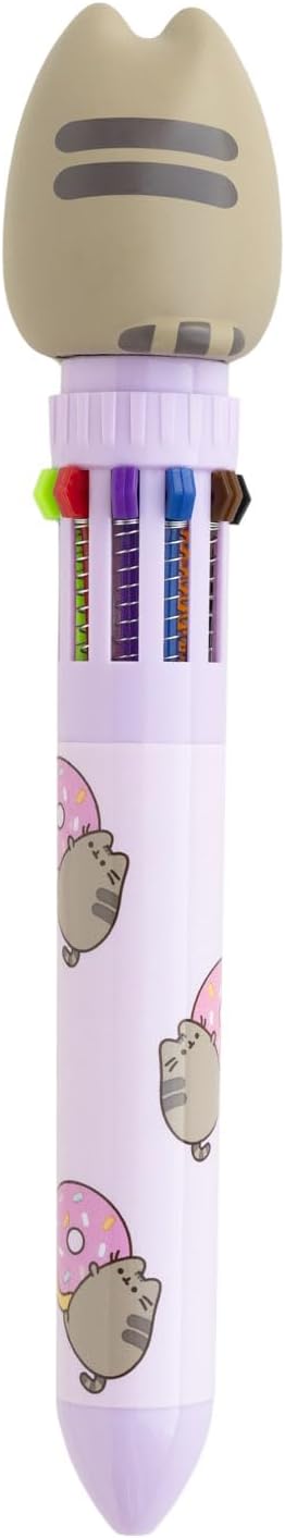 Grupo Erik - Stylo 10 couleurs en 1 Pusheen | Stylo Bille Rétractable Original | Fournitures Scolaires, Cadeau Enfant, Rentrée Scolaire, Fournitures Kawaii