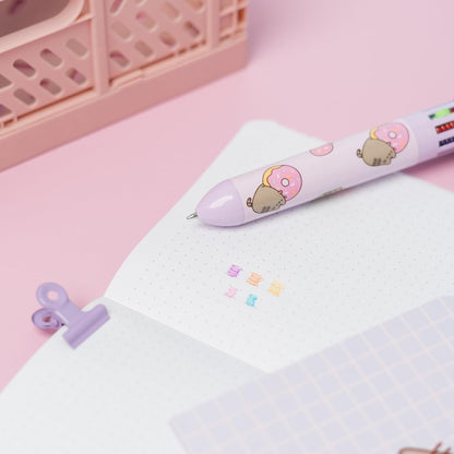 Grupo Erik - Stylo 10 couleurs en 1 Pusheen | Stylo Bille Rétractable Original | Fournitures Scolaires, Cadeau Enfant, Rentrée Scolaire, Fournitures Kawaii