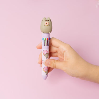 Grupo Erik - Stylo 10 couleurs en 1 Pusheen | Stylo Bille Rétractable Original | Fournitures Scolaires, Cadeau Enfant, Rentrée Scolaire, Fournitures Kawaii