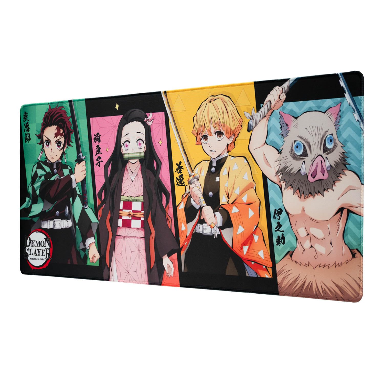 Grupo Erik Gaming Mauspad XXL Demon Slayer Manga Mousepad Groß - Gaming Mousepad XXL - rutschfeste Unterseite Wasserabweisend und verstärkte Kanten - Kimetsu no Yaiba Demon Slayer Merch