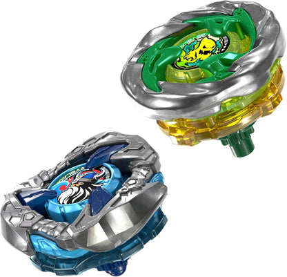 Beyblade X Circle Ghost 4-60LR UX & Hack Viking 4-55O UX Takara Tomy Dual Pack Set with 2 Right-Spinning Tops, Battling Tops Game Toys, Ages 8+