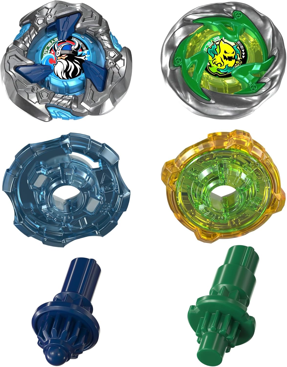 Beyblade X Circle Ghost 4-60LR UX & Hack Viking 4-55O UX Takara Tomy Dual Pack Set with 2 Right-Spinning Tops, Battling Tops Game Toys, Ages 8+