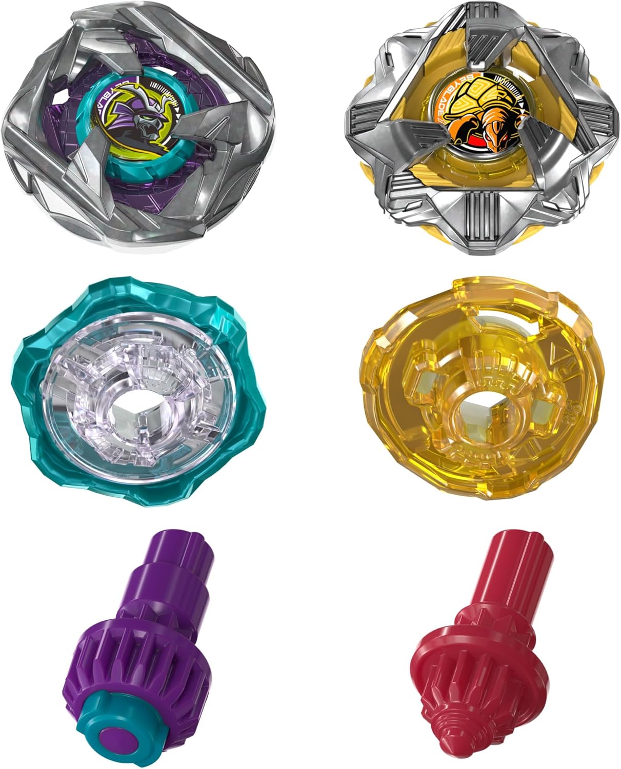 Beyblade X Calibur Samurai 6-70M BX & Obsidian Shell 3-85S BX Takara Tomy Dual Pack Set with 2 Right-Spinning Tops, Battling Tops Game Toys, Ages 8+