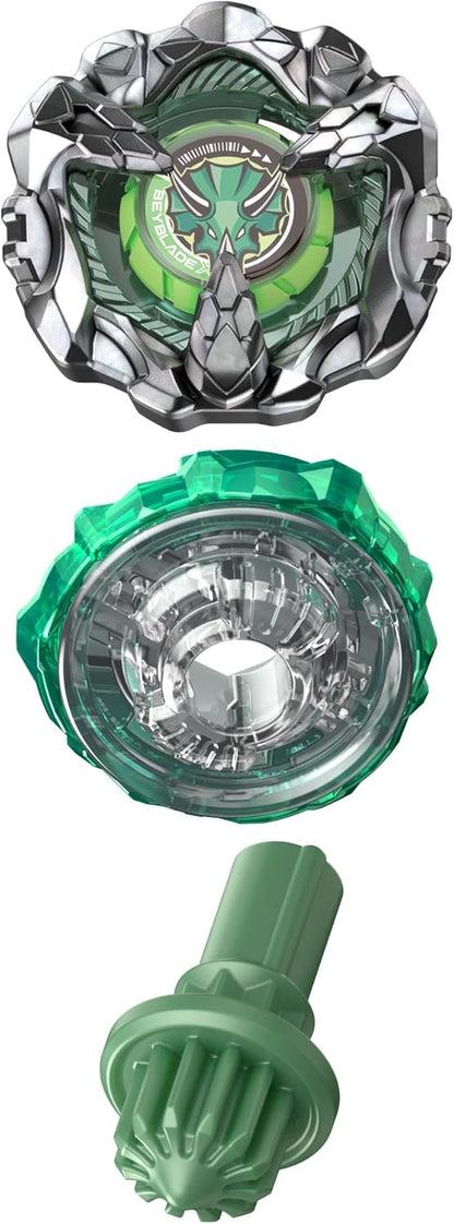 Beyblade X Ridge Triceratops 9-80GN Booster Pack Set with Takara Tomy Defense Type Top, Battling Tops Game Toys, Ages 8+