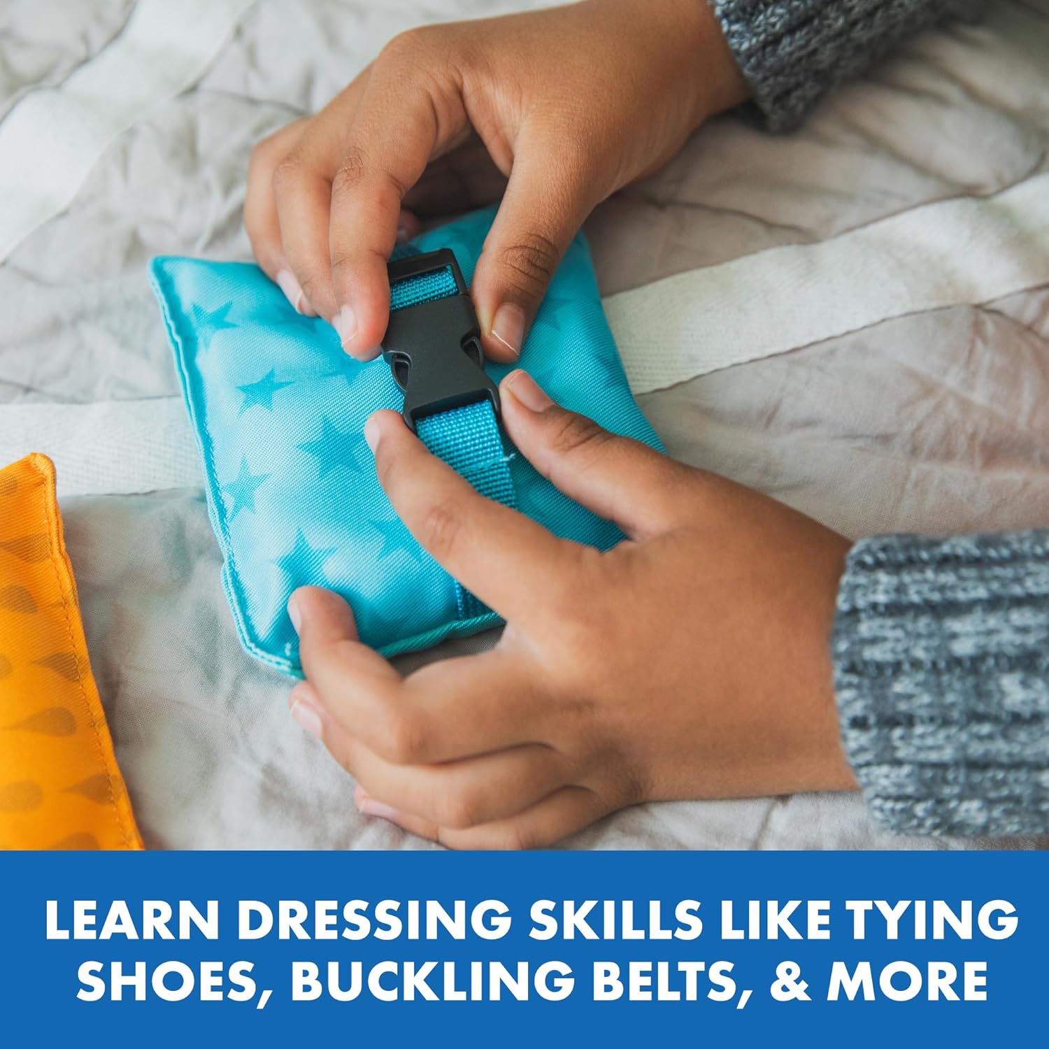Learning Resources Dressing Skills Bean Bags, Montessori Spielzeug ab 3 Jahren, Feinmotorik Lernhilfe