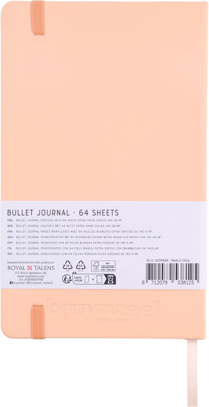 Bruynzeel - Bruynzeel Bullet Journal Perzik 13c21cm 140 G/M 64 Vellen