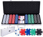 Pokerset in Zilveren Koffer - 500 chips 115gr.