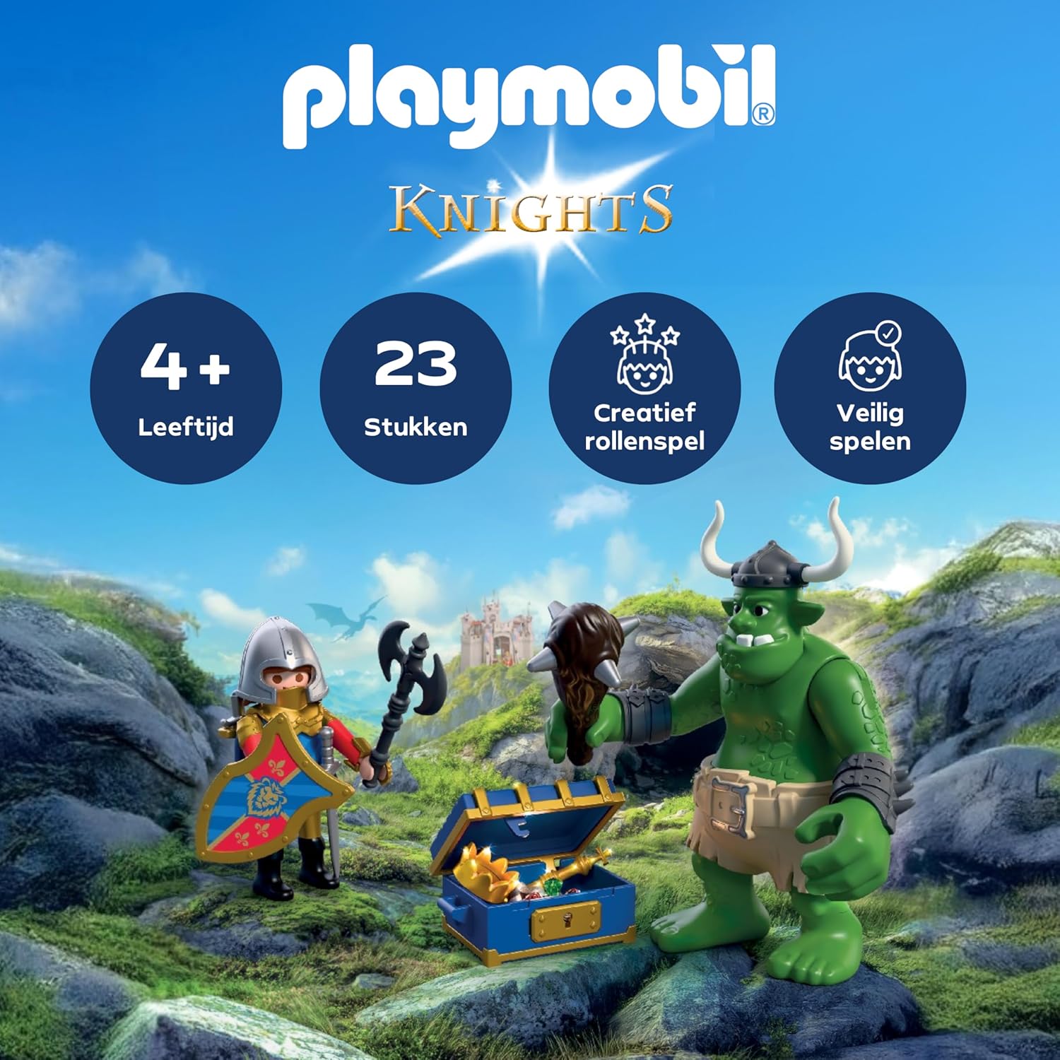 Playmobil – Troll With Lion Knight Treasure (72116)