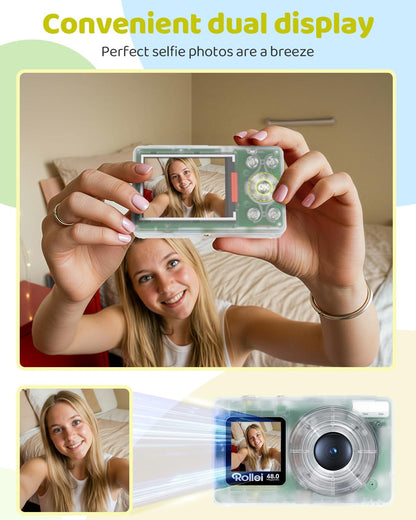 Rollei - Compactline Pocket Transparent – 48 Mp Camera 4K