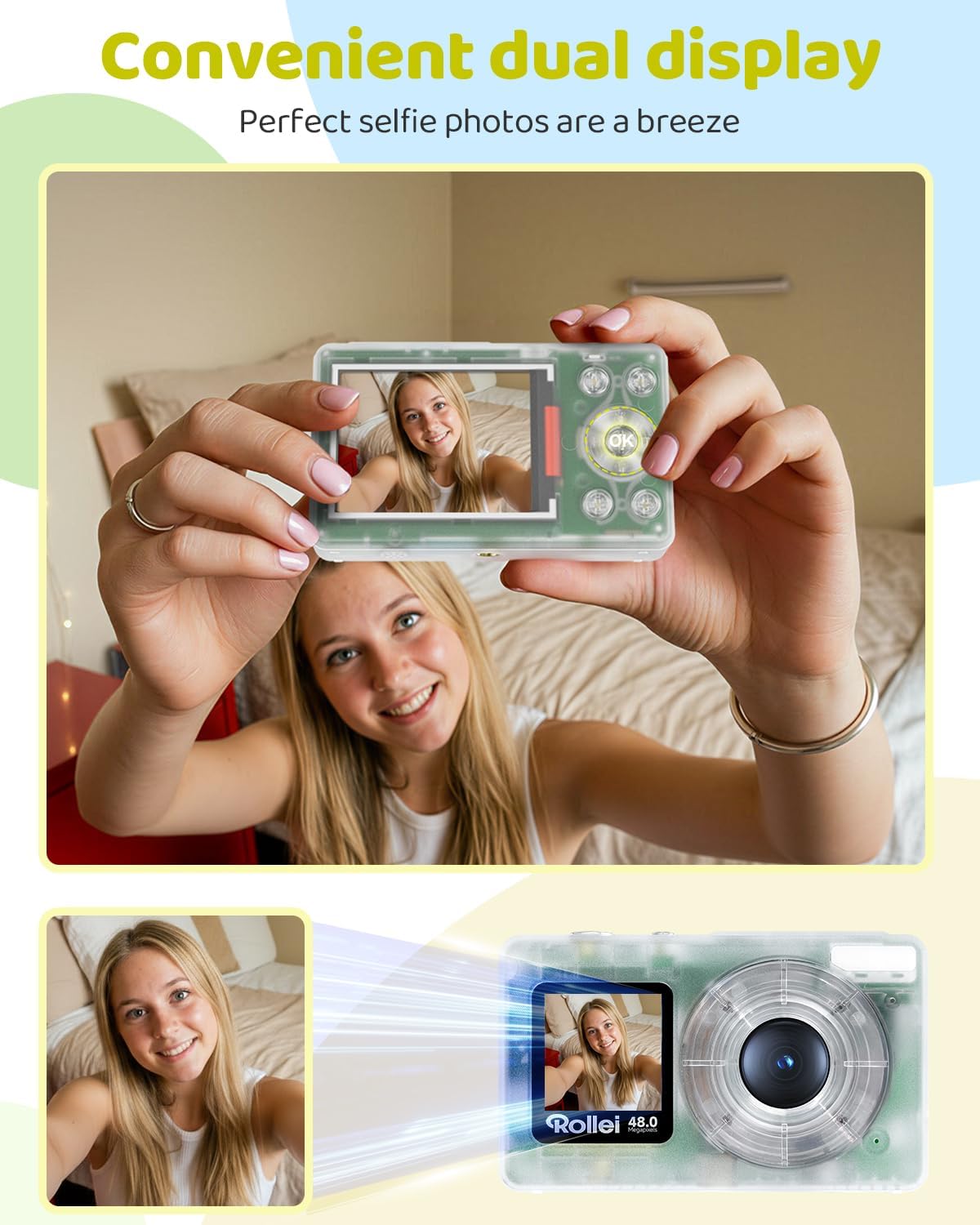 Rollei - Compactline Pocket Transparent – 48 Mp Camera 4K