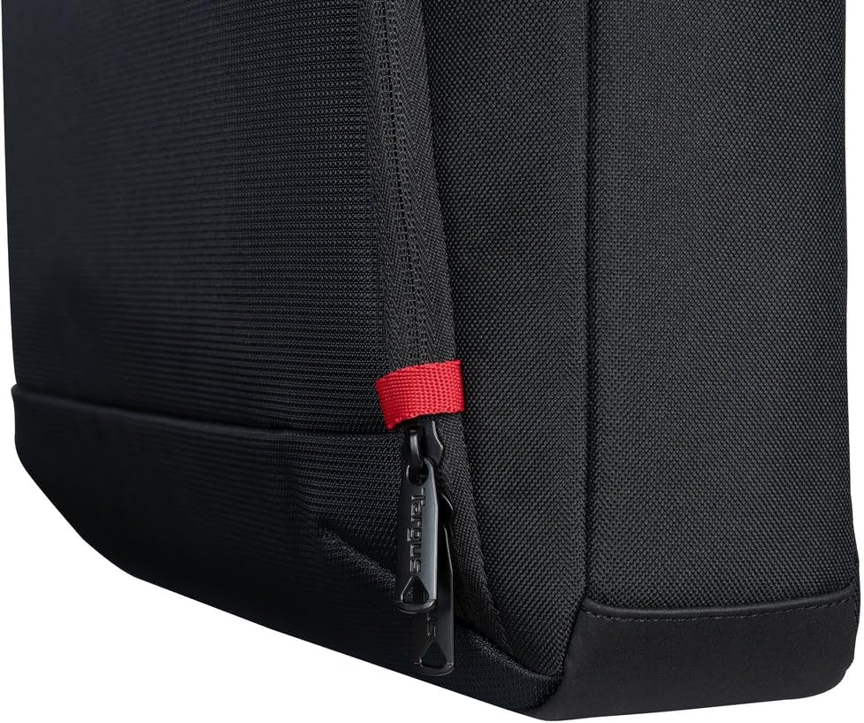 Targus 13–14 Inch Classic EcoSmart Laptop Briefcase – Slim Water-Resistant Laptop Bag with Padded Sleeve, Anti-Theft Zips, Shoulder Strap & Trolley Strap, Eco-Friendly Work Bag, Black (CN414GL