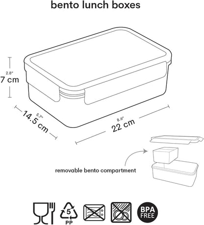 A Little Lovely Company - Bento Lunch Box: Princesses - Purple - 22 X 7 X 14.5 Cm