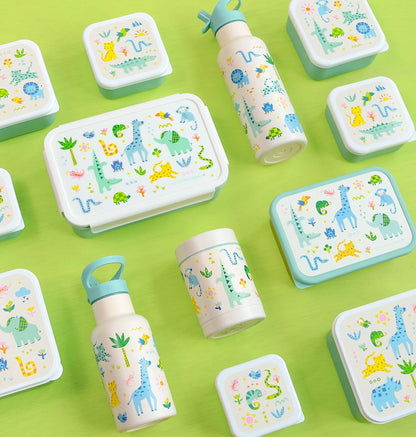 A Little Lovely Company - Bento Lunch Box - Jungle - 22 X 7 X 14.5 Cm