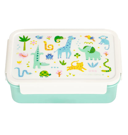 A Little Lovely Company - Bento Lunch Box - Jungle - 22 X 7 X 14.5 Cm