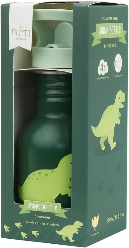 Drinkfles voor Kinderen, Roestvrij Staal, Lekvrij en Duurzaam, Ideaal voor Onderweg (Dinosaur