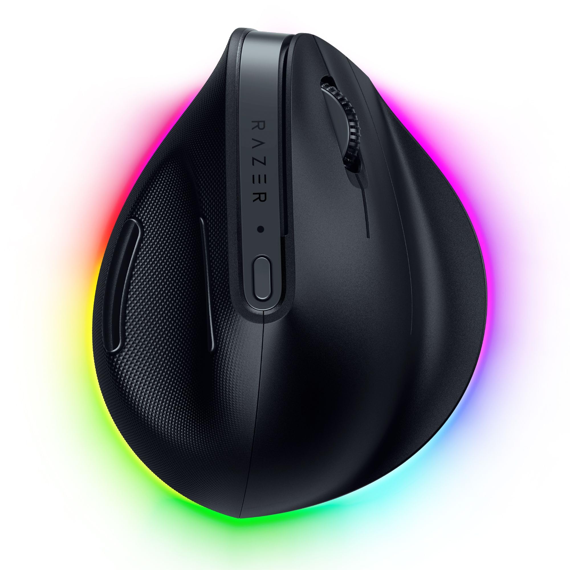 Razer Pro Click V2 Vertical - Ergonomic Vertical Wireless Mouse for Right-Handed Users - AI Support Prompt - 30K Optical Sensor - Windows & Mac (up to 6 Months Battery, Chroma RGB) Black