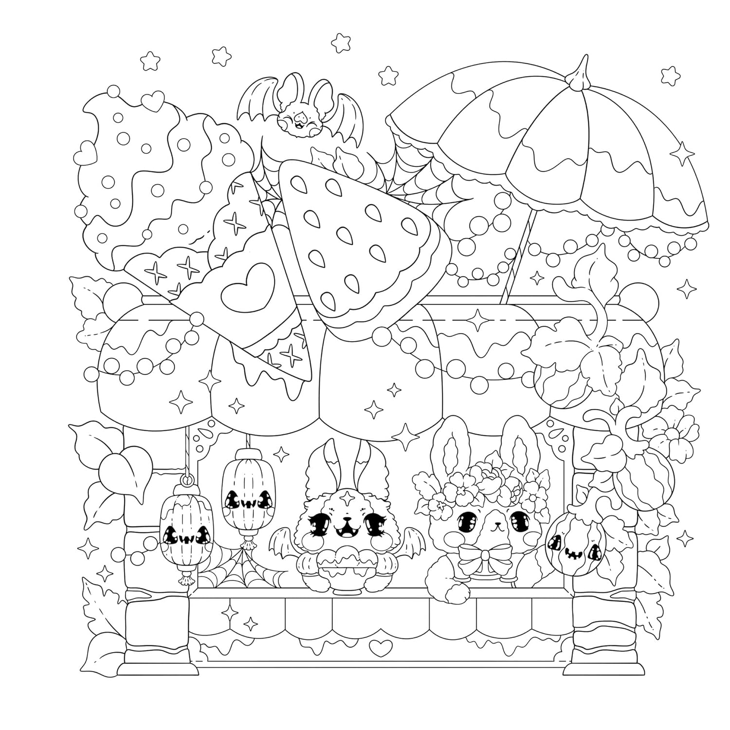 Manga Sparkle: Summerween: A Creepy Anime & Manga Style Coloring Book