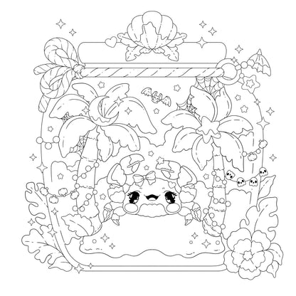Manga Sparkle: Summerween: A Creepy Anime & Manga Style Coloring Book