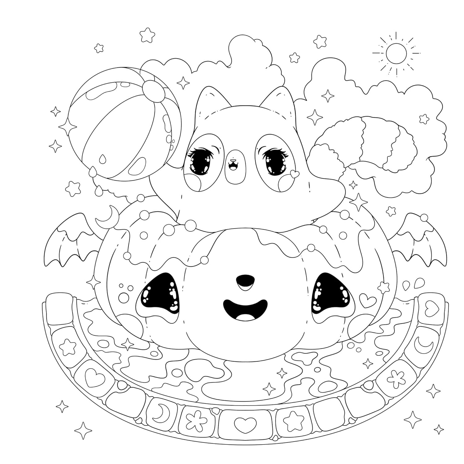 Manga Sparkle: Summerween: A Creepy Anime & Manga Style Coloring Book