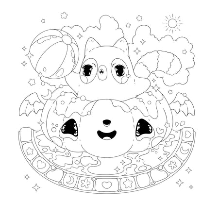 Manga Sparkle: Summerween: A Creepy Anime & Manga Style Coloring Book
