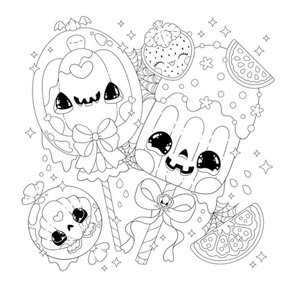 Manga Sparkle: Summerween: A Creepy Anime & Manga Style Coloring Book