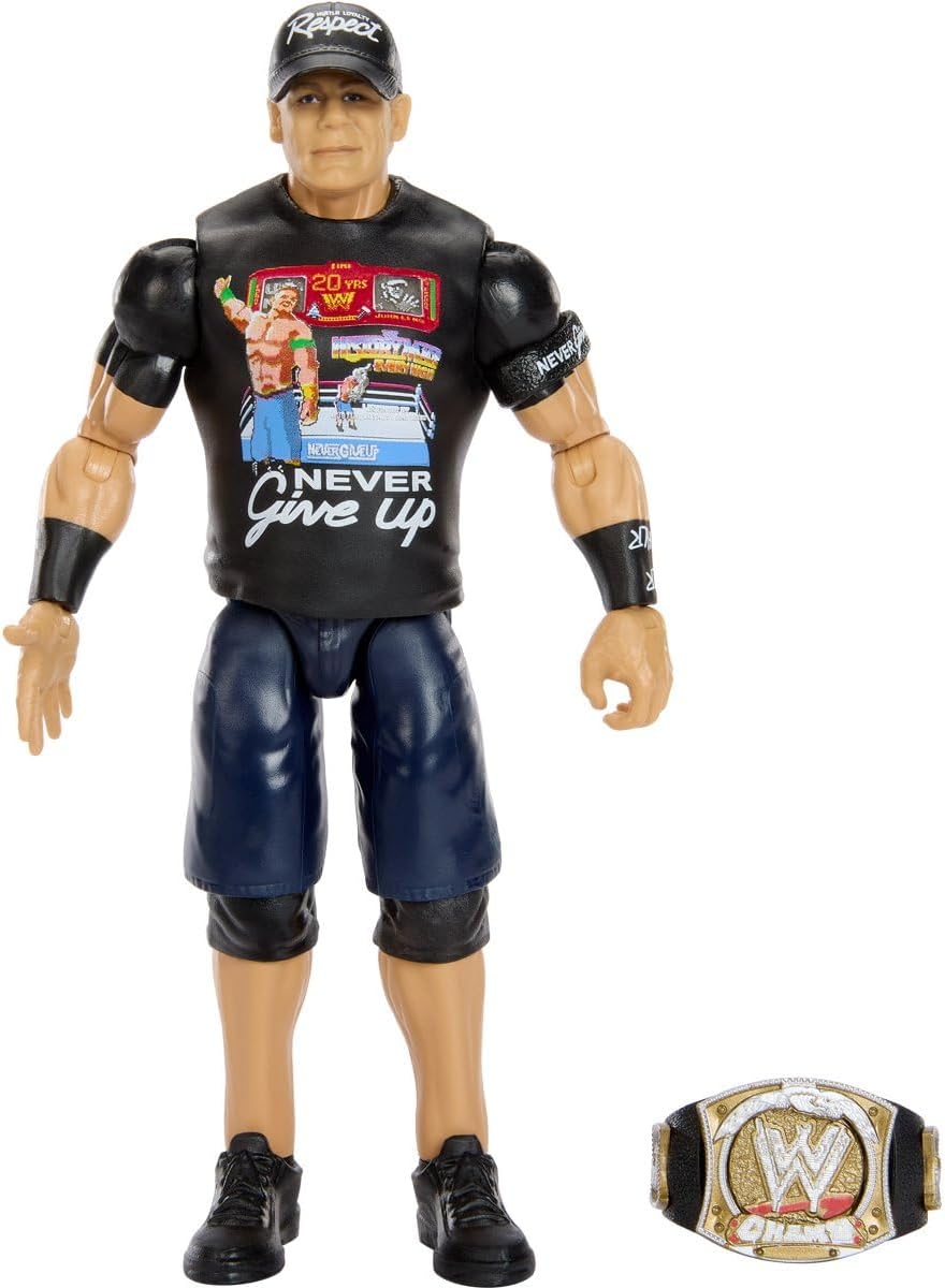 WWE John Cena Main Event Series Champions 2026 Action Figure with Title Belt, 6"