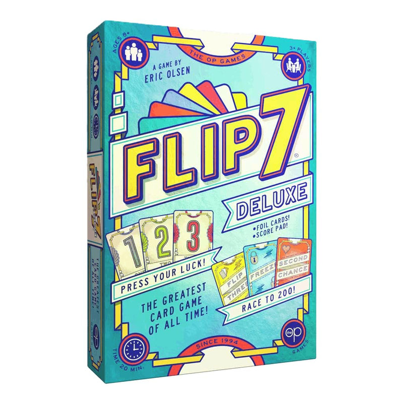 USAopoly | Flip 7 Deluxe | Party Card Game | Ages 8+ | 3+ Players | 20+ Minutes Playing Time