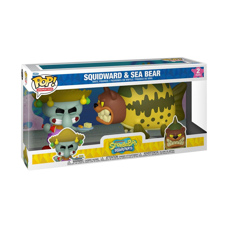 Funko POP! Animation: Spongebob Squarepants- Squidward & Sea Bear - 2 Pack - Collectable Vinyl Figure - Gift Idea - Official Merchandise - Toys For Kids & Adults - Model Figure for Collectors