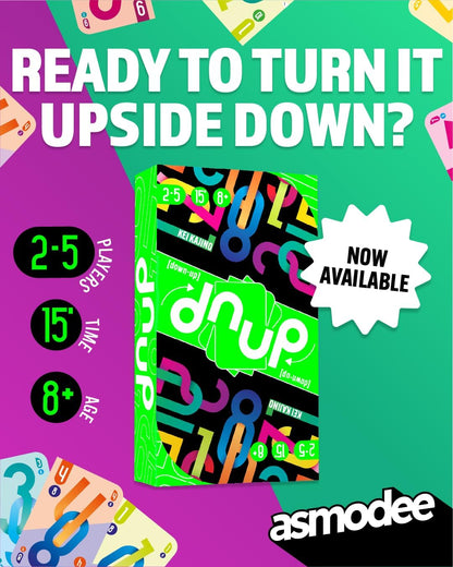 Asmodee | dnup | Strategy Card Game | Ages 8+ | 2 to 5 Players | 15 Minutes Playtime | English version