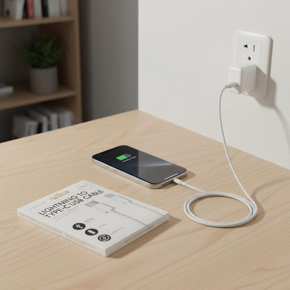 Zenso Lightening to USB C Cable, White, Durable, 1M Length, Smooth Cable for, Charge and Sync Compatible devices