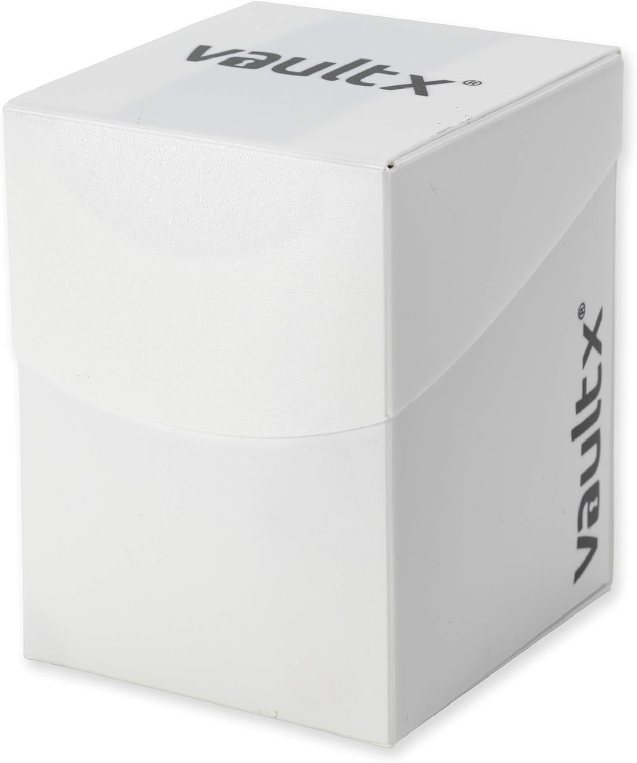 Vault X Large Standard Deck Box with 150 Black Sleeves, fits 100+ Sleeved Trading Cards (White)